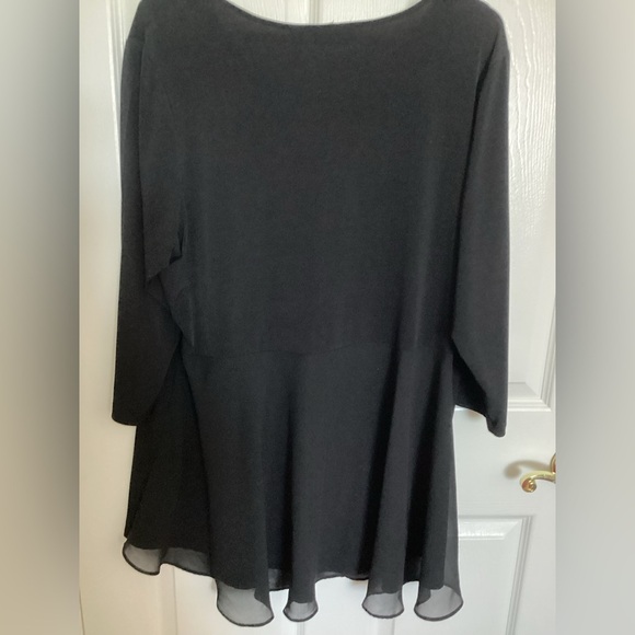 Susan Graver Black Liquid Knit Top - Picture 4 of 7